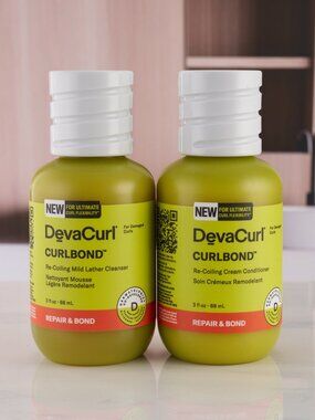 DevaCurl CurlBond Cleanser & Conditioner Set 3 fl oz 88ml Travel Duo